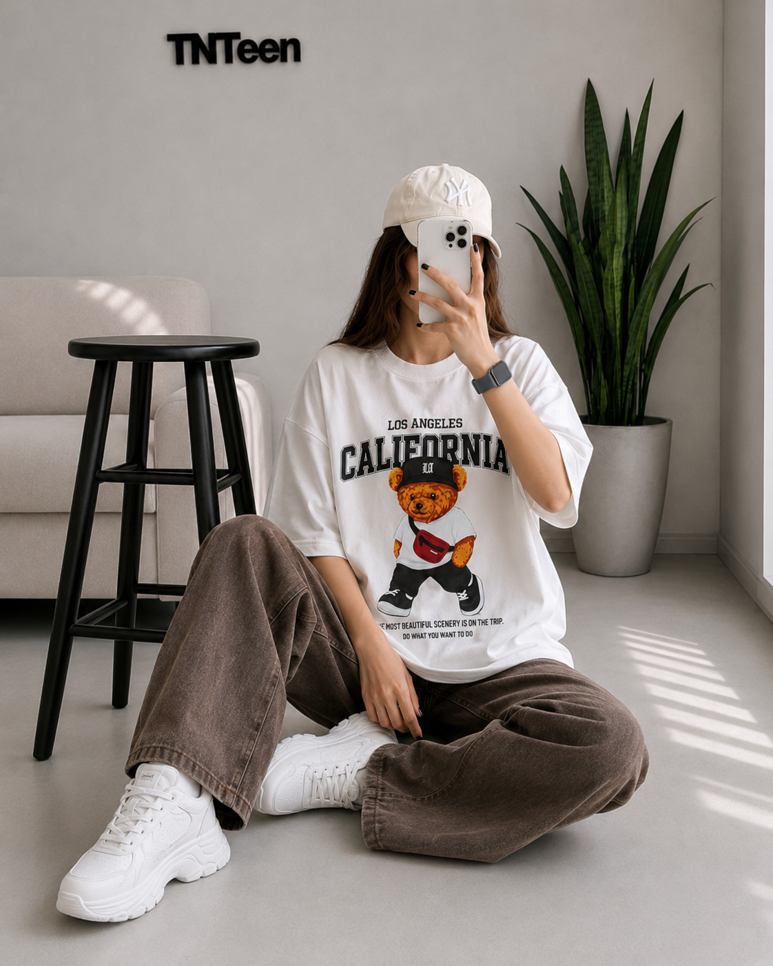 تیشرت باکسی طرح تدی کالیفرنیا | California Bear Oversize T-Shirt